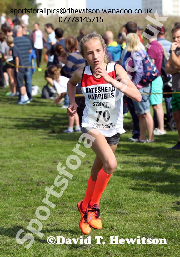 Girls under-13s Sunderland Harreirs Cross Country. Photo: David T. Hewitson/Sports for All Pics